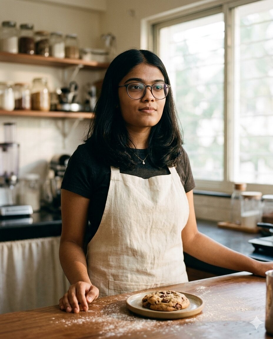 Founder of 405 Bakehouse, photographed in the kitchen